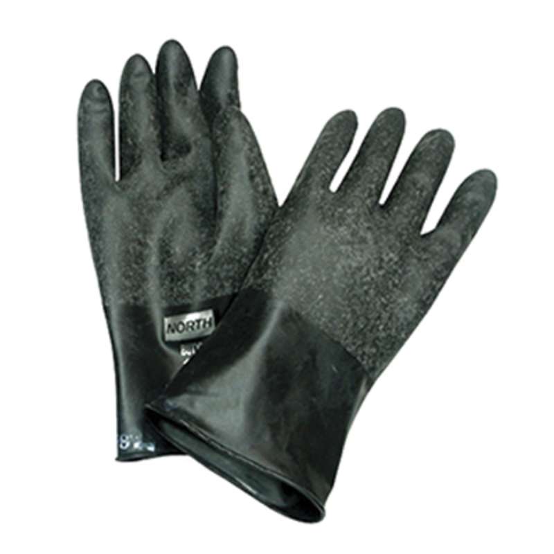 North Butyl™ 068-B131/9 Unsupported Glove, #9, Black, 288/CA